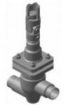 Клапан запорный (вентиль) сильфонный с шарн. муфтой, (упл. сталь-сталь) под приварку 14с017ст24, Ру-10, Ду-50
