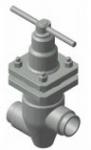 Клапан запорный (вентиль) сильфонный ручной, (упл. сталь-сталь) под приварку 14с17ст21, Ру-10, Ду-40