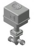 Клапан запорный (вентиль) сильфонный под эл. привод, (упл. сталь-сталь) цапковый 14нж917ст16, Ру-10, Ду-20